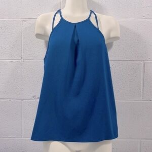 H &M dressy blue sleeveless top​​​​​​​​​​